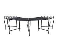 vidaXL Banc en forme d'arbre 4 places 160 x 80 x 44 cm Acier noir