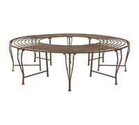 vidaXL Banc d'arbre 8-Nombre de Places Ø 160 x 44 cm Acier, Banc élégant pour extérieur, en Acier résistant aux intempéries, mobilier Moderne pour terrasse et Jardin