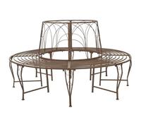 vidaXL Banc d'arbre 8-Nombre de Places Ø 160 x 89 cm Acier, Banc élégant pour extérieur, en Acier résistant aux intempéries, mobilier Moderne pour terrasse et Jardin