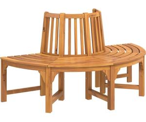 vidaXL Banc d'arbre semi-circulaire Ø160 cm bois massif eucalyptus