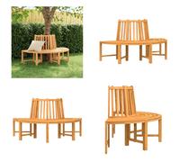 vidaXL Banc d'arbre semi-circulaire Ø160 cm Bois massif Teck - Banc d'arbre - Bancs d'arbre - Banc - Banc