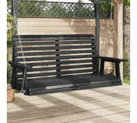 vidaXL Banc de balançoire de jardin chaînes en métal bois massif sapin