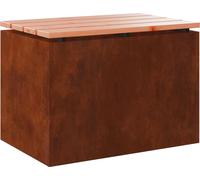 vidaXL Banc de jardin en acier résistant aux intempéries 60 x 40 x 43 cm