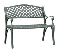 vidaXL Banc de jardin 102 cm fonte d'aluminium vert