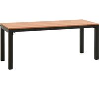 vidaXL Banc de jardin 110 cm acier et WPC brun et noir