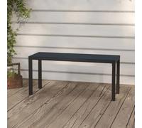 vidaXL Banc de jardin 110 cm Acier/WPC Noir