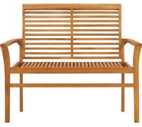 vidaXL Banc de jardin 112 cm bois massif teck