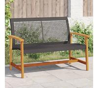 vidaXL Banc de jardin 112 cm - Noir et marron