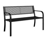 vidaXL Banc de jardin 119 cm noir acier