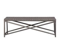 vidaXL Banc de jardin 120 cm Poly Rattan Grau