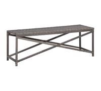vidaXL Banc de jardin 120 cm Résine tressée Gris 46211
