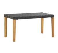vidaXL Banc de jardin 120 cm Résine tressée Noir