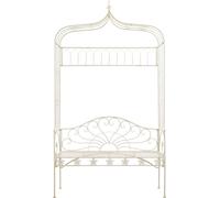 vidaXL Banc de jardin 122 cm fer antique blanc