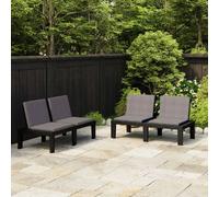 VidaXL Banc de jardin 130 cm Plastique Gris
