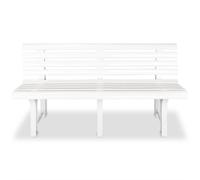 vidaXL Banc de jardin 145,5 cm plastique blanc