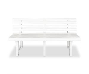 vidaXL Banc de jardin 145,5 cm plastique blanc