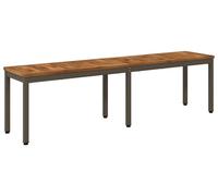 vidaXL Banc de jardin, 161 x 35 x 45 cm, en bois d'acacia massif, finition naturelle et couleur café