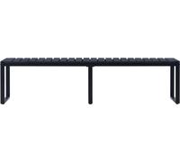 vidaXL Banc de jardin 180 cm PS-plateau noir
