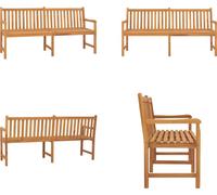 vidaXL Banc de jardin 180 cm teck massif - Banc de jardin - Banc de terrasse - Banc de terrasse