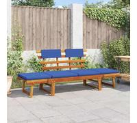 vidaXL Banc de Jardin 2-en-1 avec Coussins - Bois Acacia