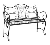 vidaXL Banc de Jardin 2-Nombre de Places 114 x 56,5 x 90 cm Acier Noir,