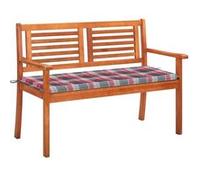vidaXL Banc de jardin 2 places avec support 120 cm en bois massif d'eucalyptus