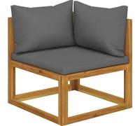 vidaXL Banc de jardin 2 places avec coussins gris foncé