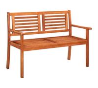vidaXL Banc de jardin 2 places avec support 120 cm en bois massif d'eucalyptus