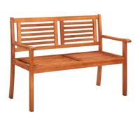 vidaXL Banc de jardin 2 places avec support 120 cm en bois massif d'eucalyptus
