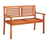 vidaXL Banc de jardin 2 places avec support 120 cm en bois massif d'eucalyptus