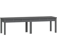 vidaXL Banc de jardin 2 places Gris 159,5x44x45 cm Pin massif
