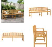 vidaXL Banc de jardin 228x59,5x90 cm Bois massif Teck - Banc de jardin - Bancs de jardin - Banc d'extérieur - Banc de parc