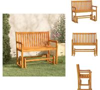 vidaXL Banc de jardin à bascule 110 cm en bois massif d'acacia - Bancs de jardin