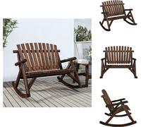 vidaXL Banc de jardin à bascule 2 places 123x96x102 cm bois massif épicéa - éléments de canapé de jardin