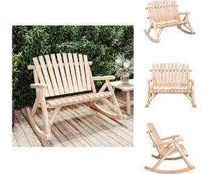 vidaXL Banc de jardin à bascule 2 places 123x96x102 cm bois massif épicéa - éléments de canapé de jardin