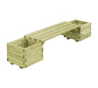 vidaXL Banc de jardin avec bacs à plantes Bois de pin imprégné