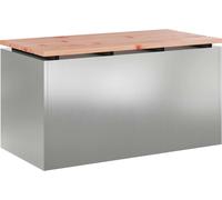 vidaXL Banc de jardin Acier galvanisé 80 x 40 x 43 cm