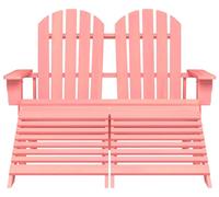 vidaXL Banc de jardin Adirondack 2 places avec pied en bois de sapin rose
