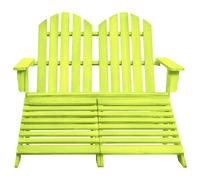 vidaXL Banc de jardin Adirondack 2 places avec pied en bois de sapin vert
