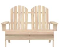 vidaXL Banc de jardin Adirondack 2 places en bois massif de sapin