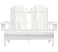 vidaXL Banc de jardin Adirondack 2 places en bois massif de sapin blanc
