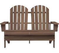 vidaXL Banc de jardin Adirondack 2 places en bois massif de sapin brun