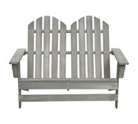vidaXL Banc de jardin Adirondack 2 places en bois massif de sapin gris