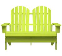 vidaXL Banc de jardin Adirondack 2 places en bois massif de sapin vert