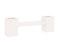 vidaXL Banc de jardin avec bacs à plantes Blanc 184,5x39,5x56,5 cm Bois de pin