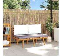 vidaXL Banc de jardin 115 cm avec coussins en bois massif d'acacia