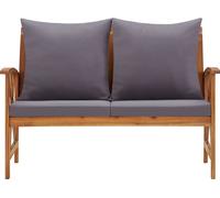 vidaXL Banc de jardin avec coussins 119 cm Bois massif acacia