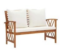vidaXL Banc de jardin avec coussins 119 cm Bois solide d'acacia 310270