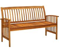 vidaXL Banc de jardin avec coussins 147 cm bois massif acacia