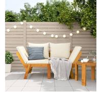 vidaXL Banc de jardin 367579 en acacia massif 2 en 1 avec coussins Beige